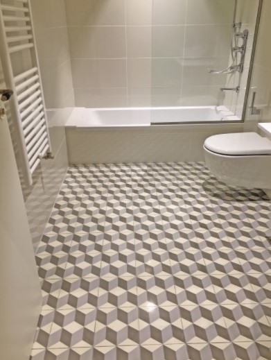 azulejos hidraulicos ducha1 Hydraulic cement tiles for bathrooms